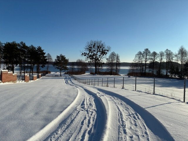 Działka zimą